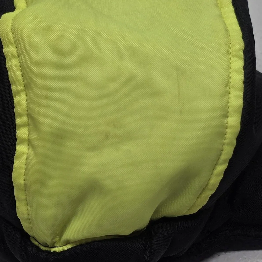 Vintage Obermeyer Junior Small Black & Yellow Nylon Ski Cap Winter Hat Ear Flaps